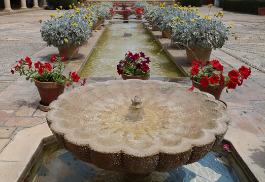 Fountain In The Atrium Of Wealthy Merchant Home