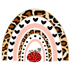 Kindness Rainbow, Pumpkin, Rainbow, Leopard Design, Heart design, sublimation, png