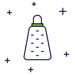 Filled outline Grater icon isolated on white background. Kitchen symbol. Cooking utensil. Cutlery sign. Vector
