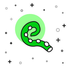 Filled outline Octopus of tentacle icon isolated on white background. Vector