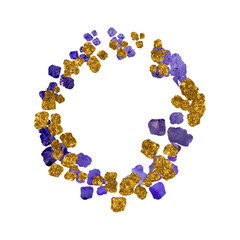 Gemstones and Gold Ornate Illustration