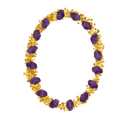 Gemstones and Gold Ornate Illustration