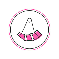 Obraz premium Filled outline Hunting horn icon isolated on white background. Vector