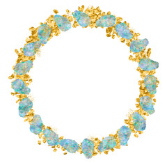 Gemstones and Gold Ornate Illustration