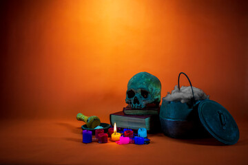 Composition for Halloween or Day of the Dead.
with space to insert text