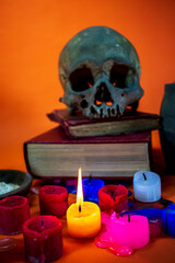Composition for Halloween or Day of the Dead.
with space to insert text