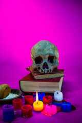 Composition for The Day of the Dead or Halloween.
with space to insert text