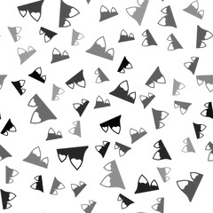 Black Mountains icon isolated seamless pattern on white background. Symbol of victory or success concept. Vector