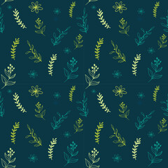 seamless pattern with leaves