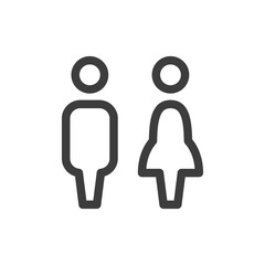 Man and woman icon. Wayfinding wc sign