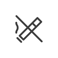 No smoking area linear icon
