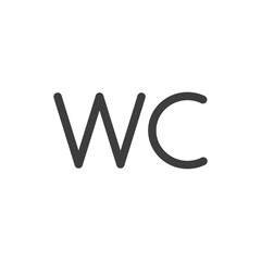 WC wayfinding icon. Toilet sign