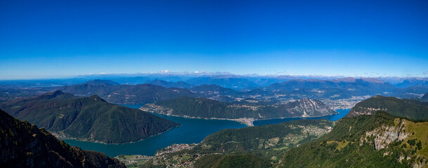 Landscape of Switzerland from Generoso mountain