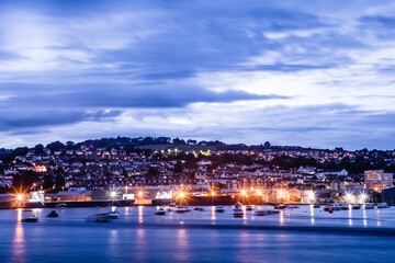 Obraz premium Teignmouth From Shaldon Beach In Long Exposure