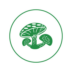 Japanese edible food mushroom icon | Circle version icon |