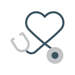 Healthcare, heart colored icon. Simple colored element illustration. Healthcare, heart concept symbol design from medical set. Can be used for web and mobile on white background on white background