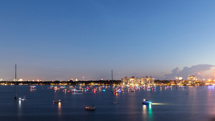Fototapeta premium 4th of July Fireworks over the Indian River Lagoon