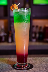 variety of cocktails, colors and flavors