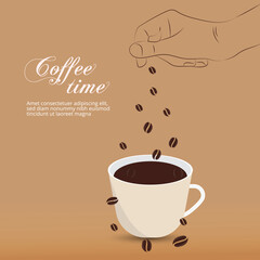 Coffee banner flyer poster social media advertisement illustration