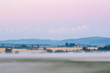 Ground fog in the flodplains of Turiec river, Slovakia.