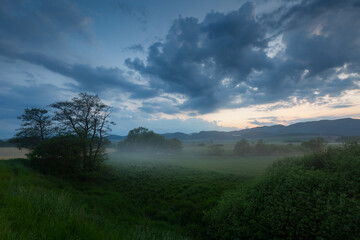 Ground fog in the flodplains of Turiec river, Slovakia.