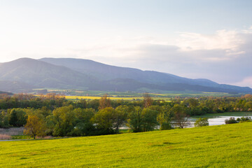 Fototapeta na wymiar Floodplain of river Turiec at Socovce village, Slovakia.