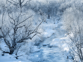 早朝の気嵐