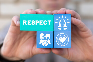 Business concept of respect and trust. Give and get respect. - obrazy, fototapety, plakaty