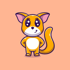 Cute dog vector icon illustration