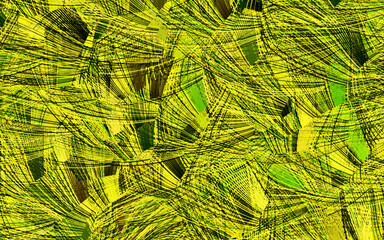 Light Green, Yellow vector texture with abstract forms.