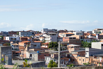 Fototapeta na wymiar view of huge community in Brazil called 