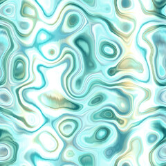 Washed teal wavy blur water reflection melange seamless pattern. Aquarelle effect ashion fabric for coastal nautical blotchy wallpaper background.. Dyed washed with blurry gradient tile able swatch.