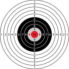 round target for air guns, vector drawing