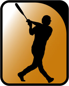 Baseball player silhouette
