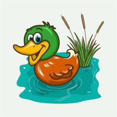 Illustration of a duck