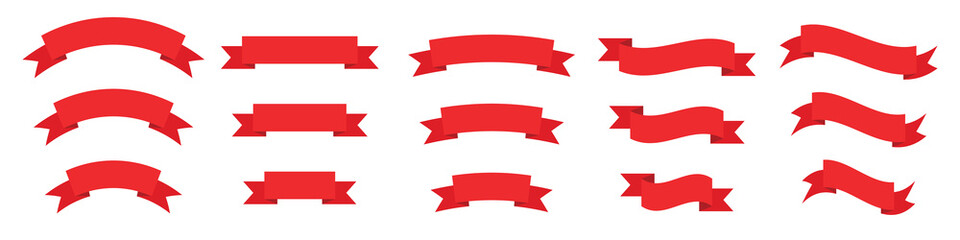 Ribbon banner set. Ribbons collection.
