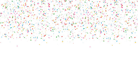 Confetti, garlands and streamers party background