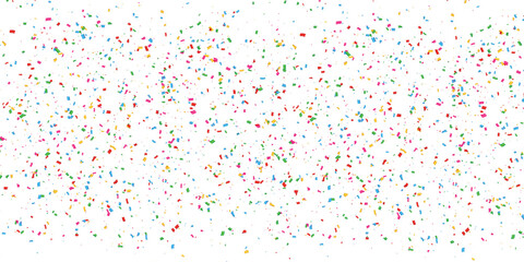 Confetti, garlands and streamers party background