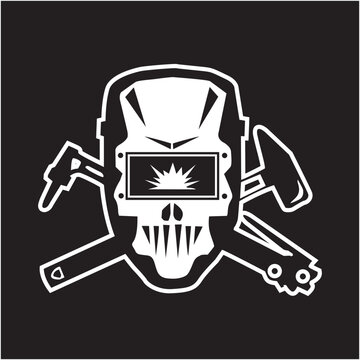 Welding mask illustration