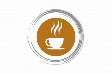 This is an illustration of a cup of coffee logo 