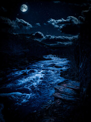 Obraz premium moon and clouds