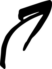 arrow symbol design elements. ink brush stroke illustration. line stroke element on isolated background.