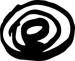 Fototapeta na wymiar spiral symbol design elements. ink brush stroke illustration. line stroke element on isolated background.