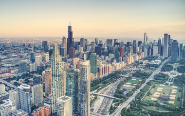 Fototapeta na wymiar Chicago South Skyline 