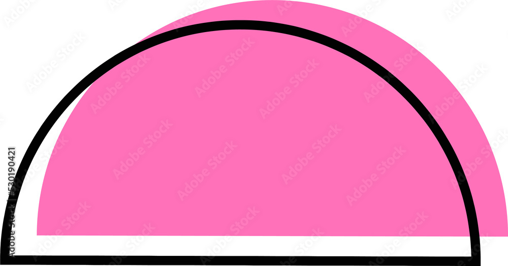 Aufkleber round abstract trendy design element. aesthetic shape for creative design ornament. collection of mi