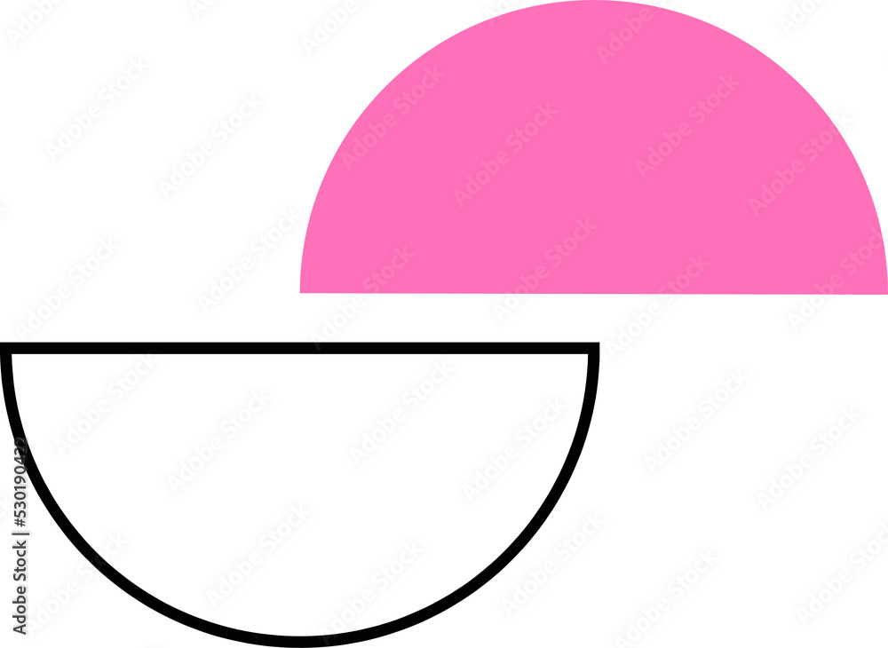 Poster round abstract trendy design element. aesthetic shape for creative design ornament. collection of mi