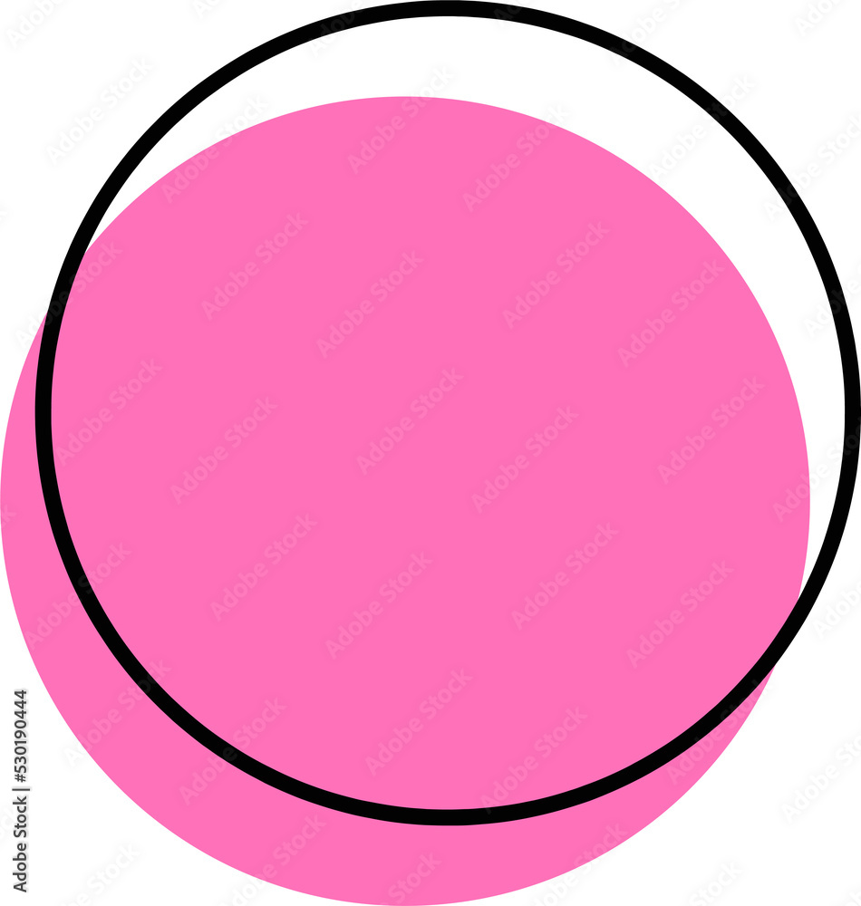 Poster round abstract trendy design element. aesthetic shape for creative design ornament. collection of mi