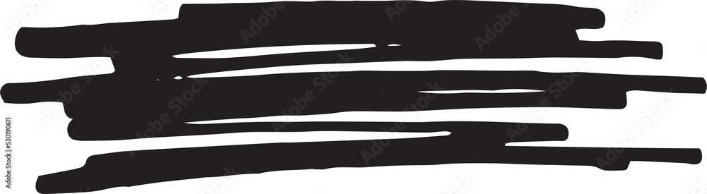 Poster abstract stroke in doodle art and scribble for design element