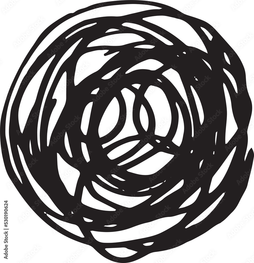 Aufkleber abstract stroke in doodle art and scribble for design element