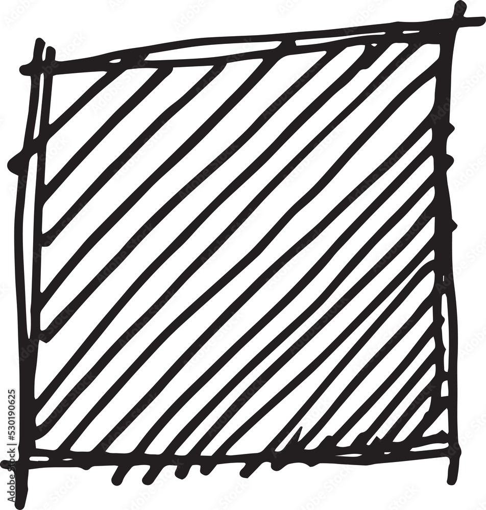 Aufkleber abstract stroke in doodle art and scribble for design element